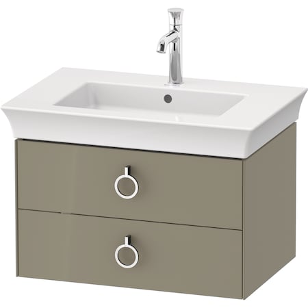 Duravit White Tulip Vanity Unit Wall-Mounted, 26 7/8 X18 , Front Color: Stone Gray High Gloss WT43510H2H2